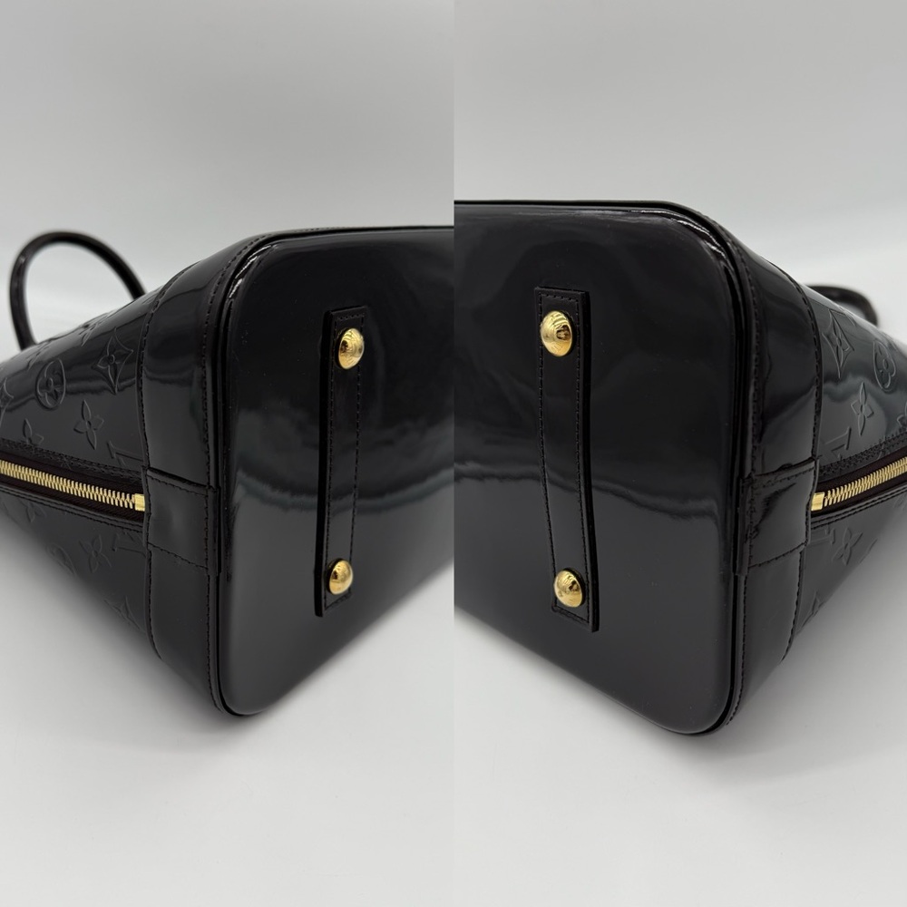 ❌SOLD❌Authentic NEW Louis Vuitton Dark purple Vernis Alma GM - Picture 13 of 17